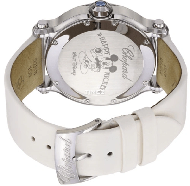 Chopard,Happy Diamonds 42mm,42mm,Stainless Steel,White,Silver,Quartz,Sapphire,Crystal Glass,Round,288524,288524-3005