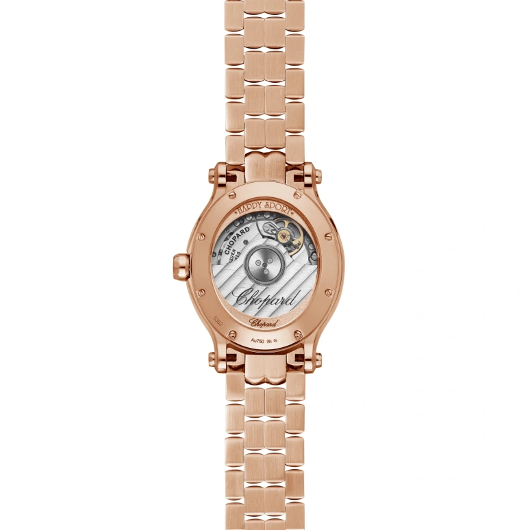 Chopard,Happy Sport 31.31x29mm,31.31x29mm,Rose Gold,Blue,Silver,Automatic,42hours,In-house Caliber,275362,275362-5005