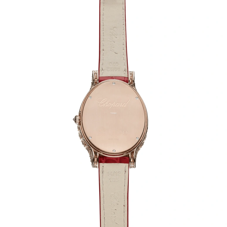 Chopard,L'HEURE DU DIAMANT 40x34mm,40x34mm,Rose Gold,White,Handwound,Sapphire,Oval,139383,139383-5223
