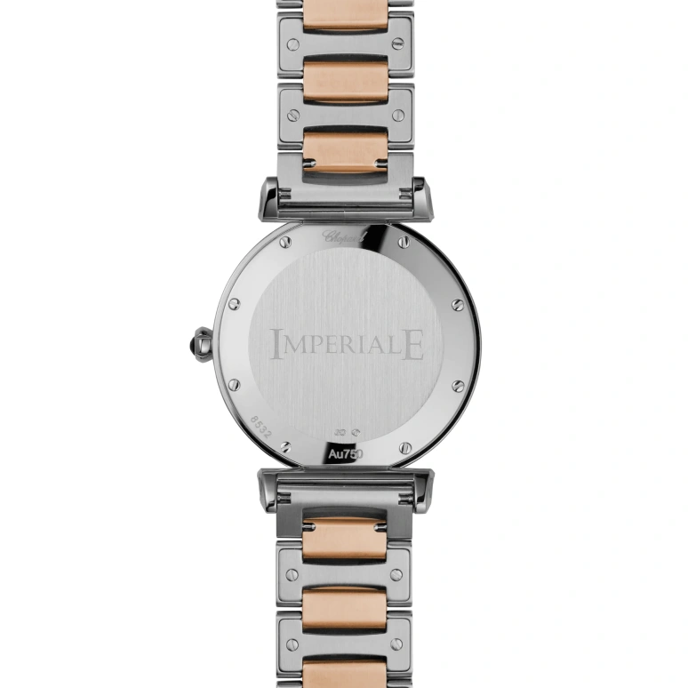Chopard,IMPERIALE 36mm,36mm,Stainless Steel,Rose Gold,Green,Quartz,Day,Sapphire,Crystal Glass,388532,388532-6009