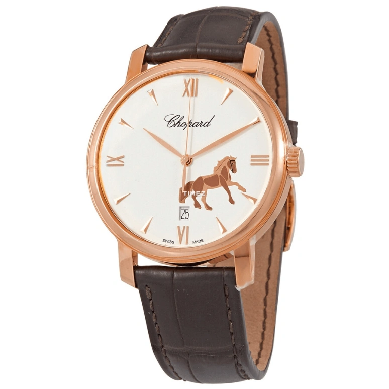 Chopard,Classic 40mm,40mm,Rose Gold,White,Automatic,Day,Sapphire,161278,161278-5015