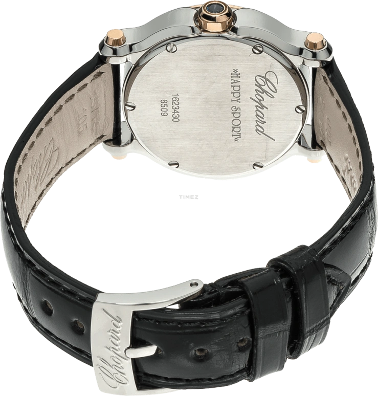 Chopard,Happy Diamonds 30mm,30mm,Stainless Steel,Rose Gold,White,Quartz,Sapphire,Round,278509,278509-6001