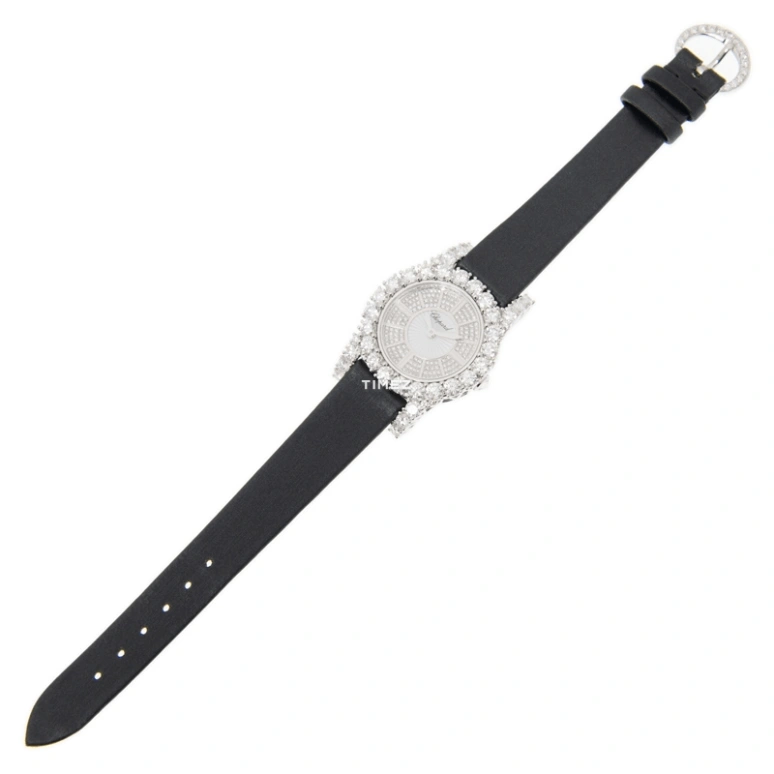 Chopard,Happy Diamonds 30mm,30mm,White Gold,Silver,Automatic,Sapphire,Crystal Glass,Round,139377,139377-1001