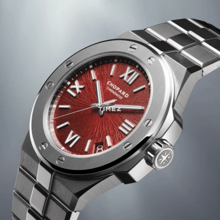 Chopard,Alpine Eagle 41mm,41mm,Stainless Steel,Red,Automatic,Day,Sapphire,Crystal Glass,298600,298600-3023