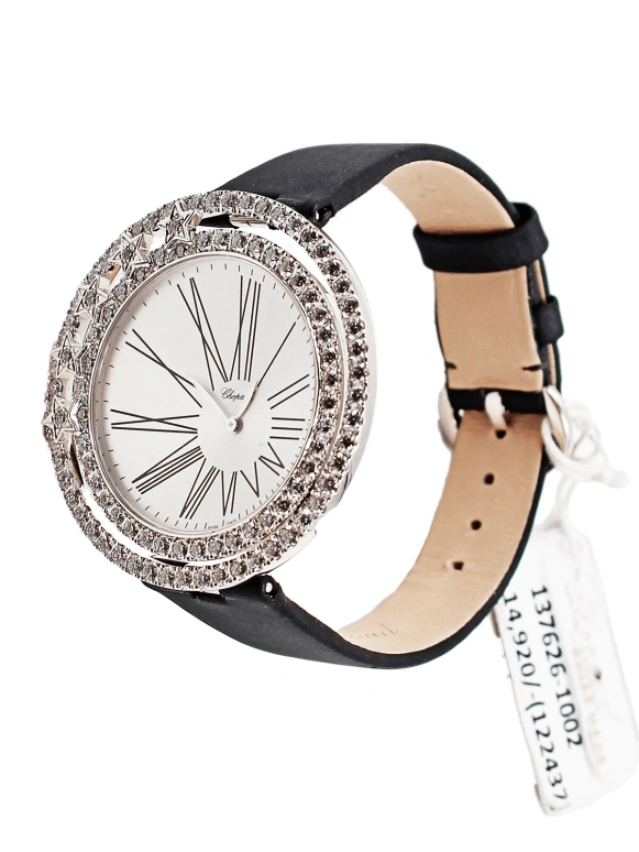 Chopard,Classic ,White Gold,White,Quartz,Sapphire,Crystal Glass,Round,137626,137626-1002