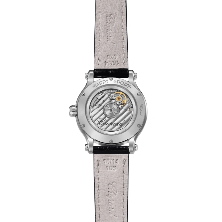 Chopard,Happy Sport 33mm,33mm,Stainless Steel,Ocean Blue,Silver,Blue,Automatic,42hours,In-house Caliber,278608,278608-3001