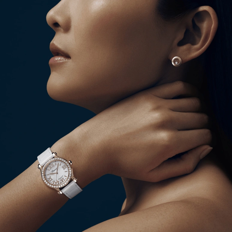 Chopard,Happy Sport 30mm,30mm,Rose Gold,Blue,White,Automatic,42hours,In-house Caliber,274893,274893-5010