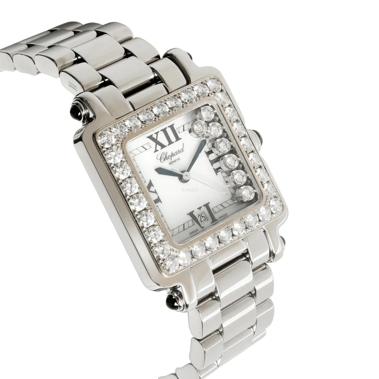 Chopard,Ladies' 27.50mm,27.50mm,Stainless Steel,White,Quartz,Day,Sapphire,Crystal Glass,27,27/8349-23