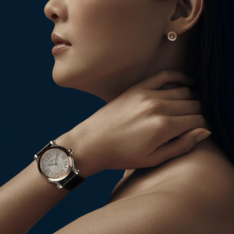 Chopard,Happy Sport 36mm,36mm,Stainless Steel,Silver White,Sapphire,Crystal Glass,Open,278559,278559-6001