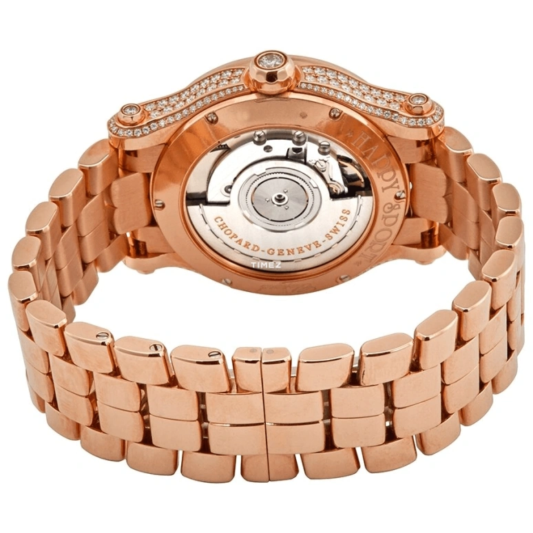 Chopard,Happy Diamonds 36mm,36mm,Rose Gold,White,Automatic,Sapphire,Crystal Glass,Round,274891,274891-5008