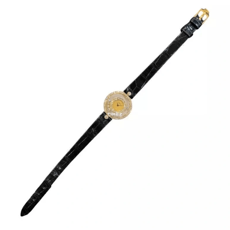 Chopard,Happy Diamonds 24mm,24mm,Yellow Gold,Champagne,Quartz,Sapphire,Round,20,20/3957 Gold