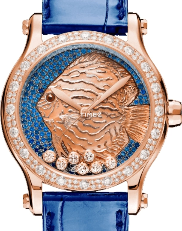 Chopard,Happy Sport 36mm,36mm,Rose Gold,Gradient,Blue,Automatic,Sapphire,Round,274891,274891-5019