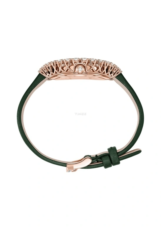 Chopard,L'HEURE DU DIAMANT 34.20mm,34.20mm,Rose Gold,Green,Quartz,Sapphire,Crystal Glass,Oval,139384,139384-5111
