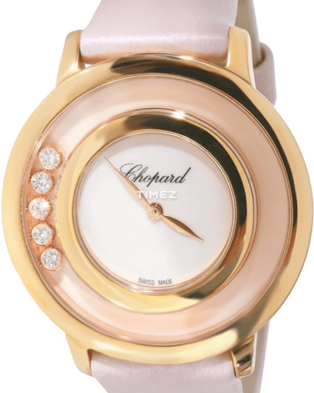 Chopard,Happy Diamonds 32mm,32mm,Rose Gold,Pink,Quartz,Sapphire,Crystal Glass,Round,209429,209429-5106