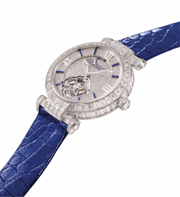 Chopard,IMPERIALE 42mm,42mm,White Gold,Silver,Handwound,Power Reserve Indicator,Tourbillon,Imperiale Tourbillon