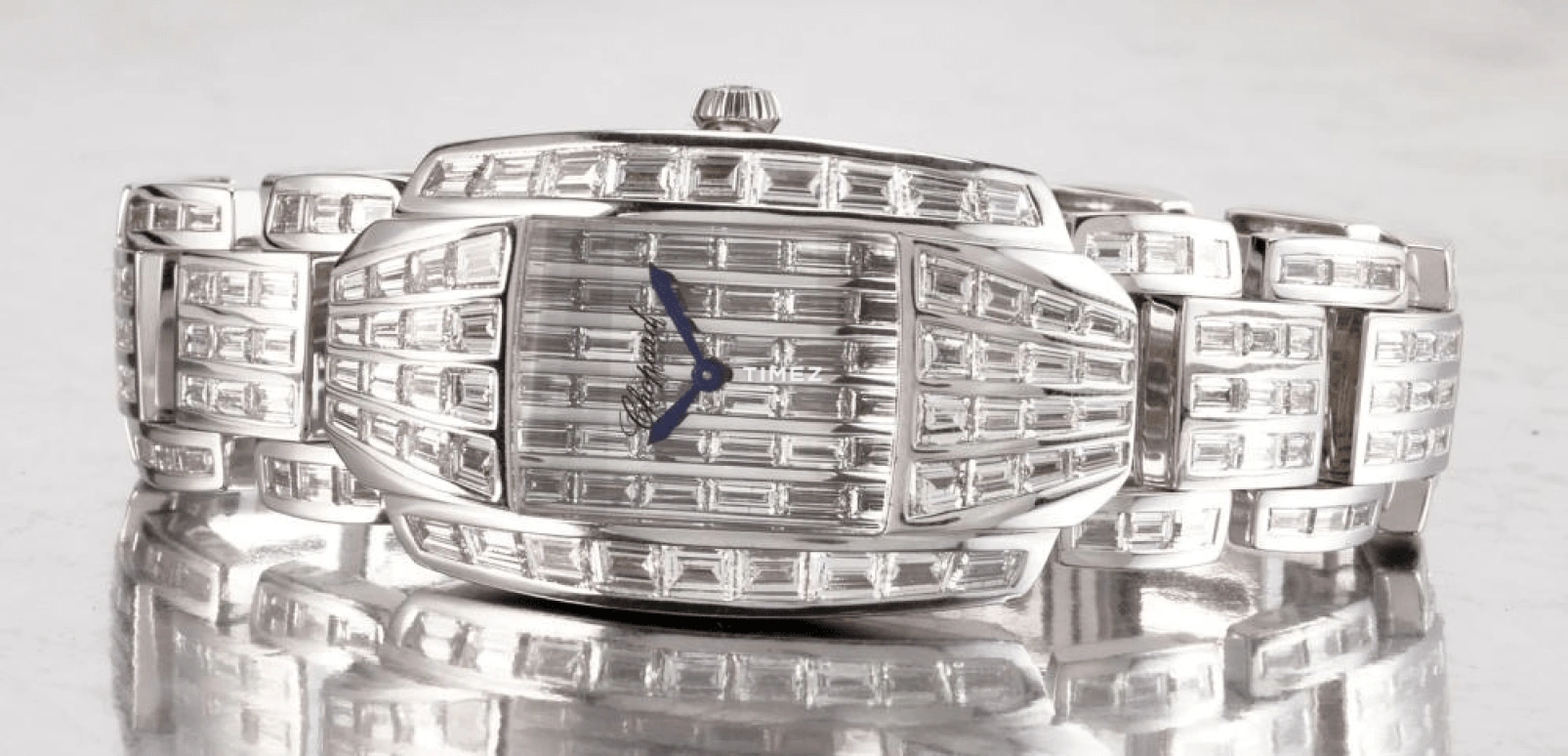 Chopard,La Strada 25.90mm,25.90mm,White Gold,Silver White,White,Automatic,Sapphire,Rectangular,419404,419404-1109