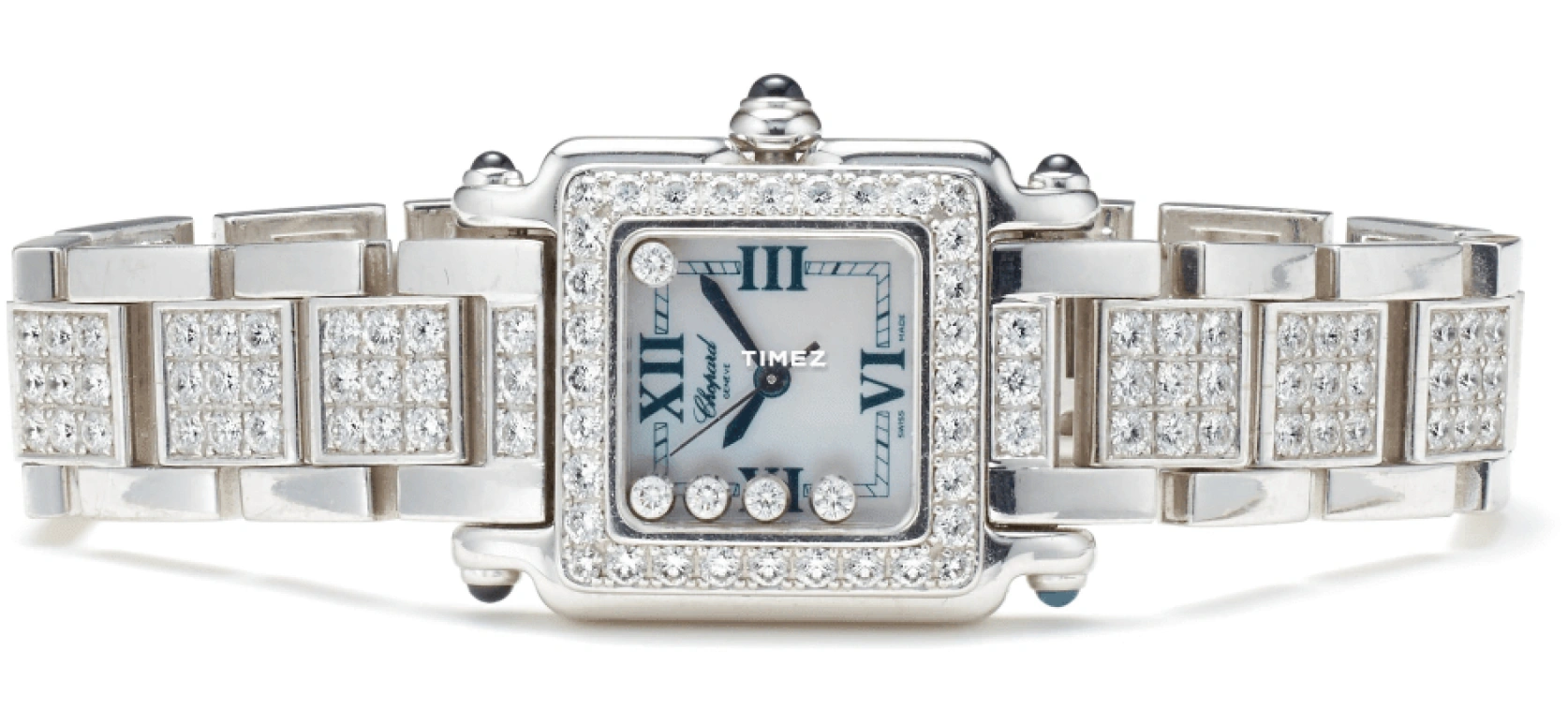Chopard,Happy Sport 23mm,23mm,White Gold,Silver White,Quartz,Sapphire,Square,27,27/6903-23