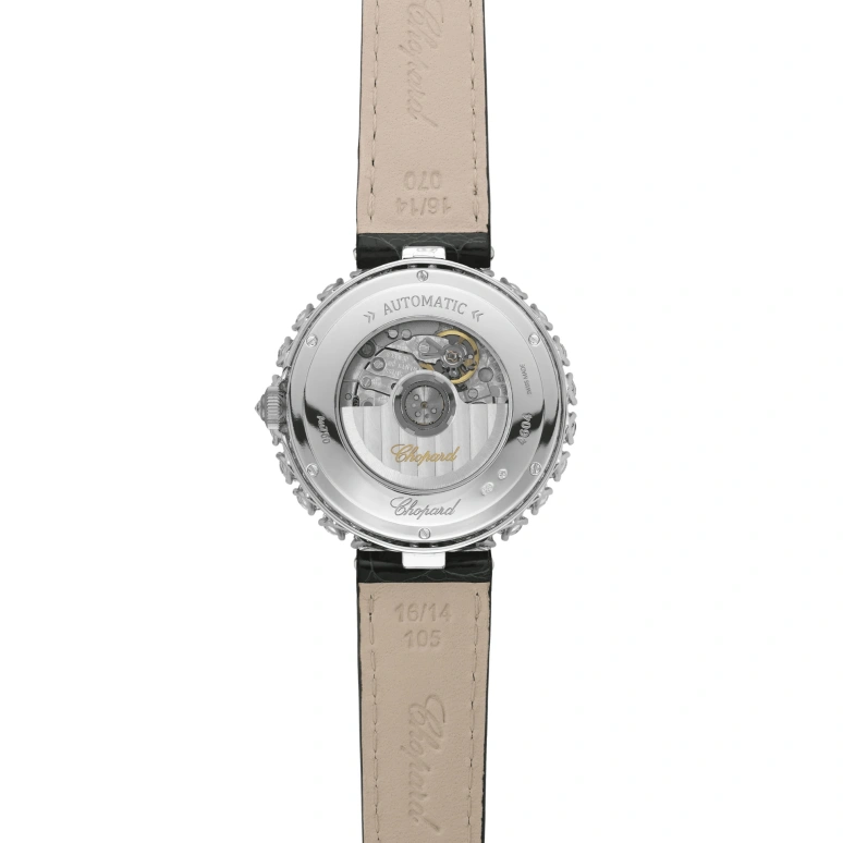 Chopard,L'HEURE DU DIAMANT 35.75mm,35.75mm,White Gold,Green,Automatic,Sapphire,Crystal Glass,Round,13A419,13A419-1001
