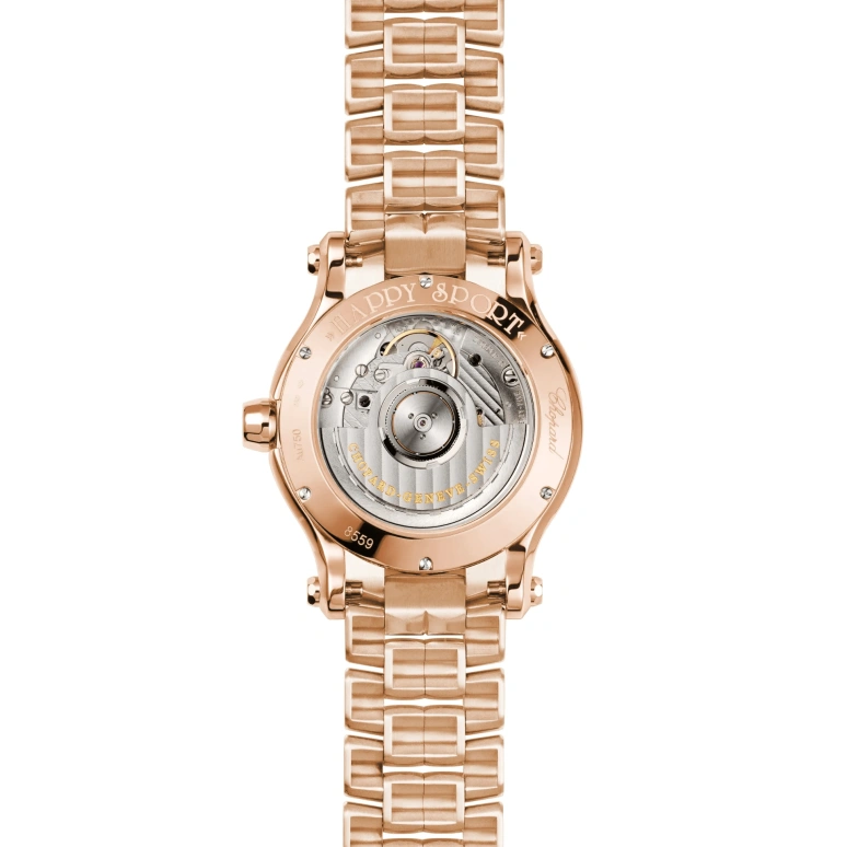 Chopard,Happy Sport 36mm,36mm,Rose Gold,Silver,Automatic,Day,38hours,274808,274808-5004