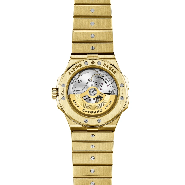Chopard,Alpine Eagle 41mm,41mm,Yellow Gold,Gold,Automatic,Day,Sapphire,295363,295363-0001