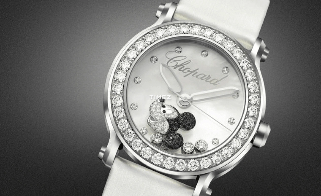 Chopard,Happy Diamonds 42mm,42mm,Stainless Steel,White,Silver,Quartz,Sapphire,Crystal Glass,Round,288524,288524-3005