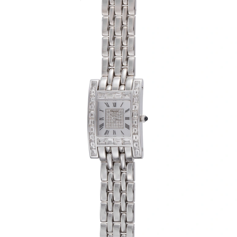 Chopard,Happy Sport 25x35mm,25x35mm,White Gold,Silver,Quartz,Sapphire,Square,445,445-1