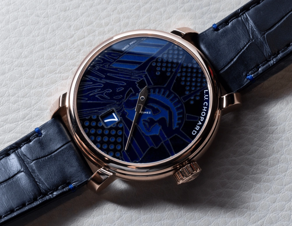 Chopard,L.U.C 40mm,40mm,Rose Gold,Blue,Handwound,Day,Sapphire,161977,161977-5004