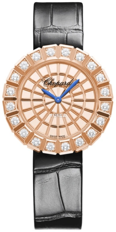 Chopard,Ice Cube' 36mm,36mm,Rose Gold,Gold,Quartz,Sapphire,Crystal Glass,Round,134015,134015-5001
