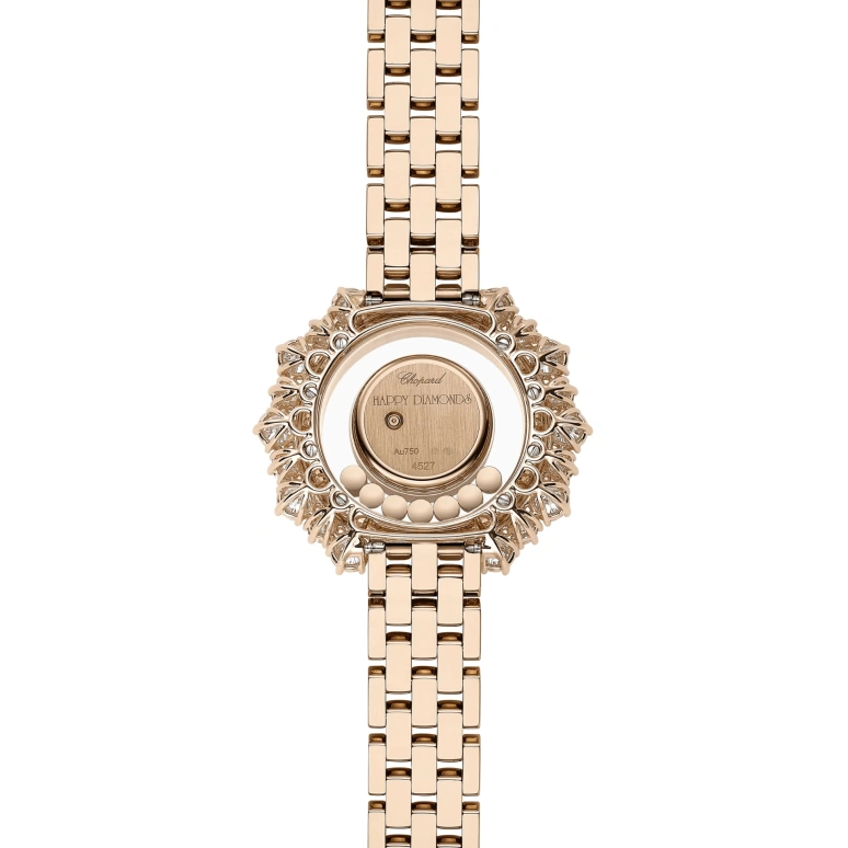 Chopard,Happy Diamonds 36mm,36mm,Rose Gold,White,Quartz,Sapphire,Crystal Glass,Round,209437,209437-5601