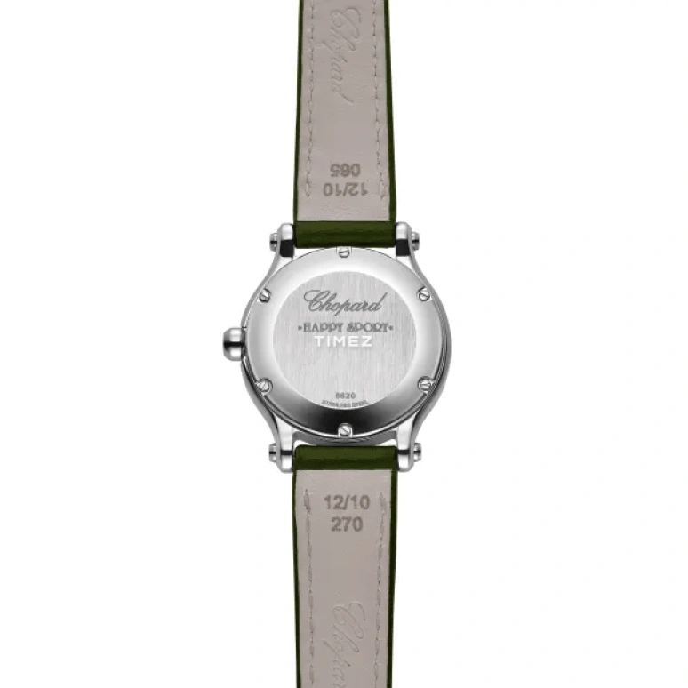 Chopard,Happy Sport 25mm,25mm,Stainless Steel,Green,Sapphire,Round,Silver White,278620,278620-3005