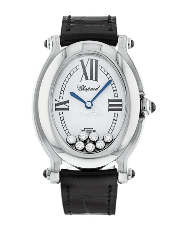 Chopard,Happy Diamonds 29.50mm,29.50mm,Stainless Steel,Silver White,Quartz,Sapphire,Oval,278937,278937-3005