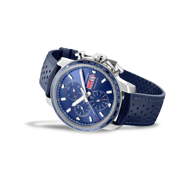 Chopard,Mille Miglia 44mm,44mm,Stainless Steel,Luminous,White,Blue,Red,Automatic,Chronograph,Day,168571,168571-3007