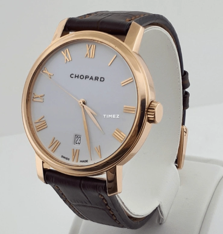 Chopard,Classic 40mm,40mm,Rose Gold,White,Automatic,Day,Sapphire,Crystal Glass,161278,161278-5005