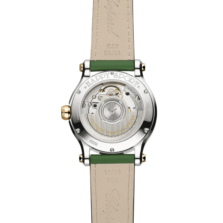 Chopard,Happy Sport 36mm,36mm,Stainless Steel,Green,Sapphire,Seconds,278559,278559-6022