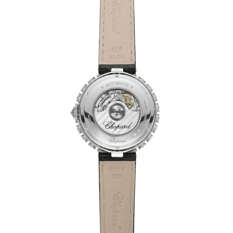 Chopard,L'HEURE DU DIAMANT 35.75mm,35.75mm,White Gold,Green,Automatic,42hours,In-house Caliber,13A419,13A419-1601