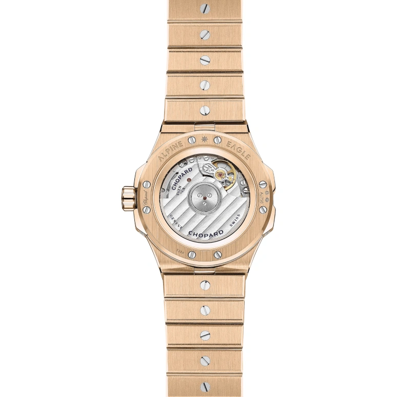 Chopard,Alpine Eagle 33mm,33mm,Rose Gold,Rose Gold,Silver,Automatic,42hours,In-house Caliber,295384,295384-5005