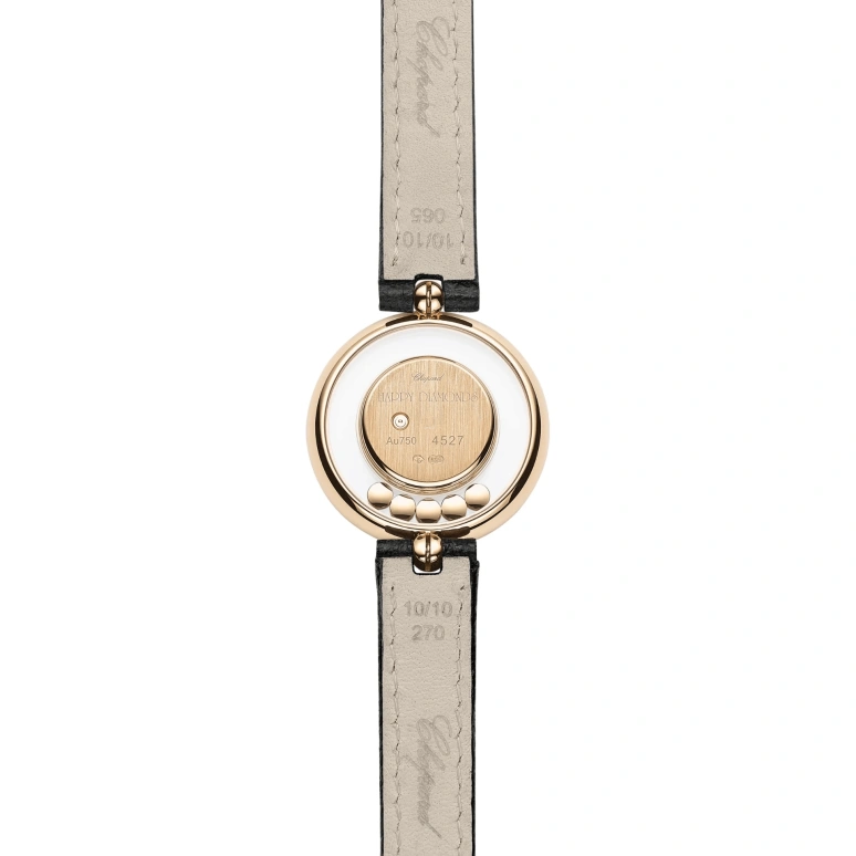 Chopard,Happy Diamonds 25.80mm,25.80mm,Rose Gold,Silver White,Quartz,Sapphire,Crystal Glass,Round,203957,203957-5214