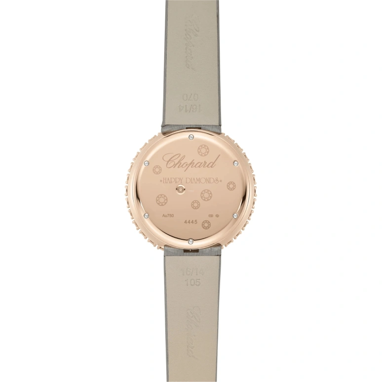 Chopard,Happy Diamonds 38mm,38mm,Rose Gold,Purple Blue,Quartz,Sapphire,Crystal Glass,Round,204035,204035-5001