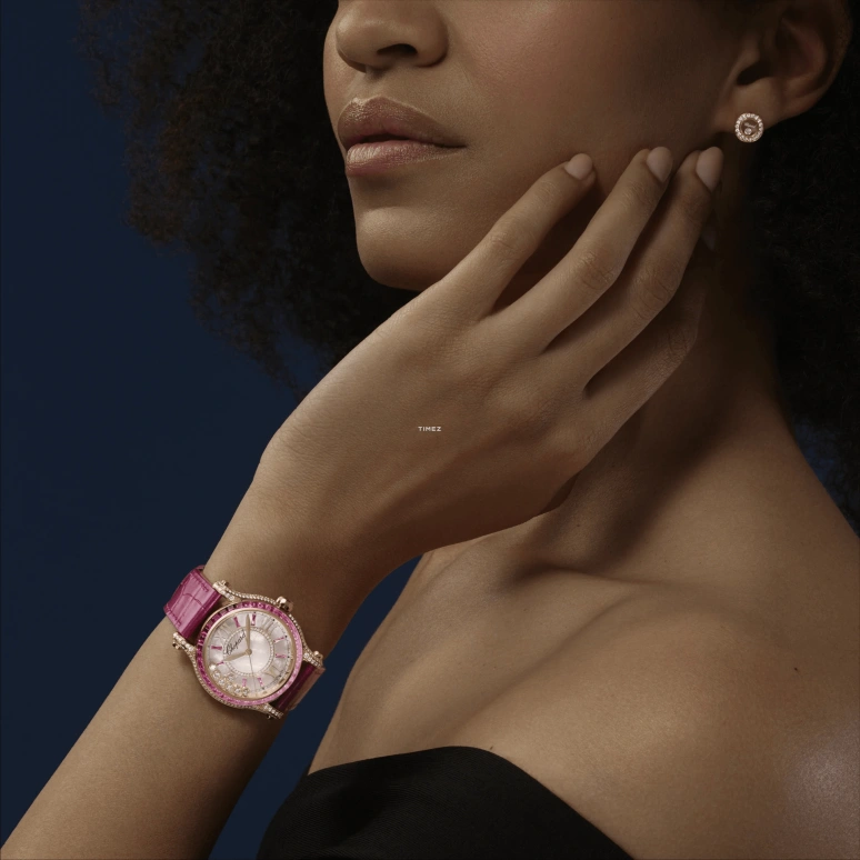 Chopard,Happy Sport 36mm,36mm,Rose Gold,Pink,Automatic,Sapphire,Crystal Glass,Round,274891,274891-5025