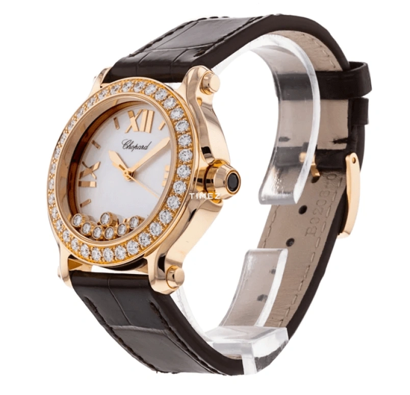 Chopard,Ladies' 36mm,36mm,Rose Gold,White,Quartz,Ion-X,Round,277473,277473-5002