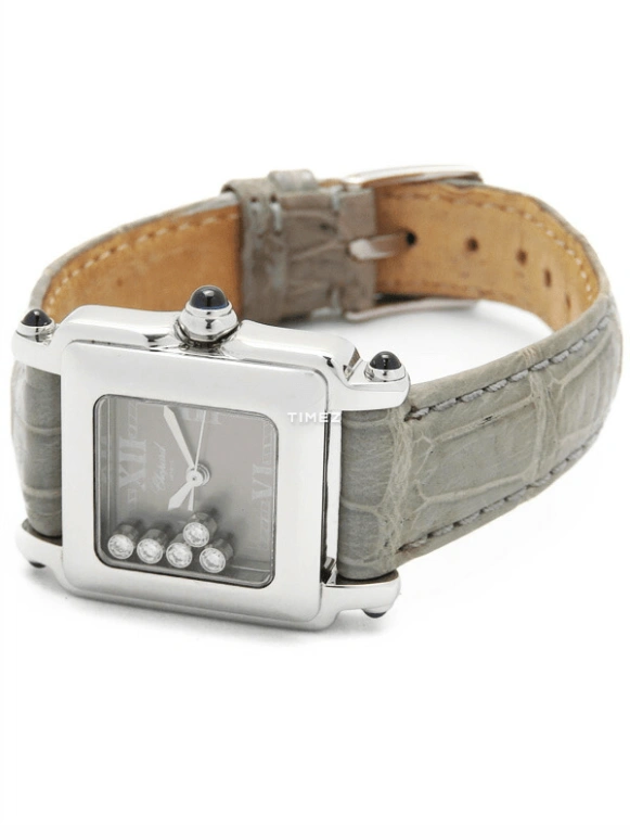 Chopard,Happy Diamonds 23mm,23mm,Stainless Steel,Grey,Quartz,Sapphire,Crystal Glass,Square,27,27/8892-23