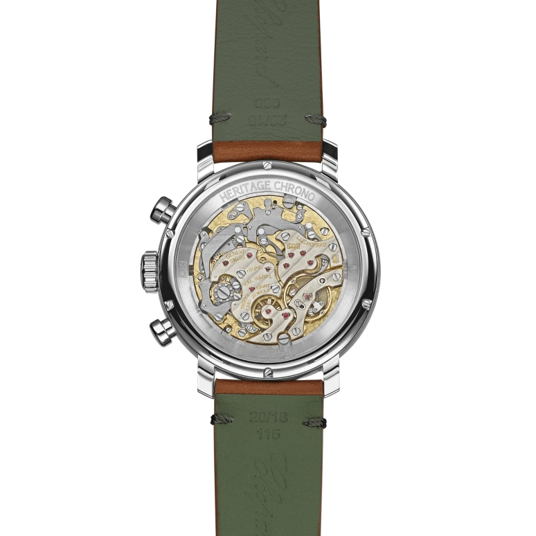 Chopard,L.U.C 42mm,42mm,Stainless Steel,Green,Chronograph,Round,Silver,168556,168556-3002