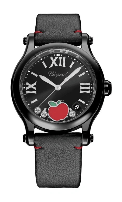 Chopard,Happy Sport 36mm,36mm,Stainless Steel,Black,Quartz,Day,Sapphire,278582,278582-3007