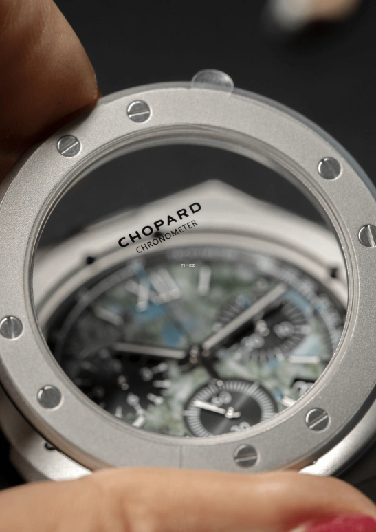 Chopard,Alpine Eagle 44mm,44mm,Stainless Steel,Turquoise,White,Black,Automatic,Chronograph,Day,298609,298609-3005