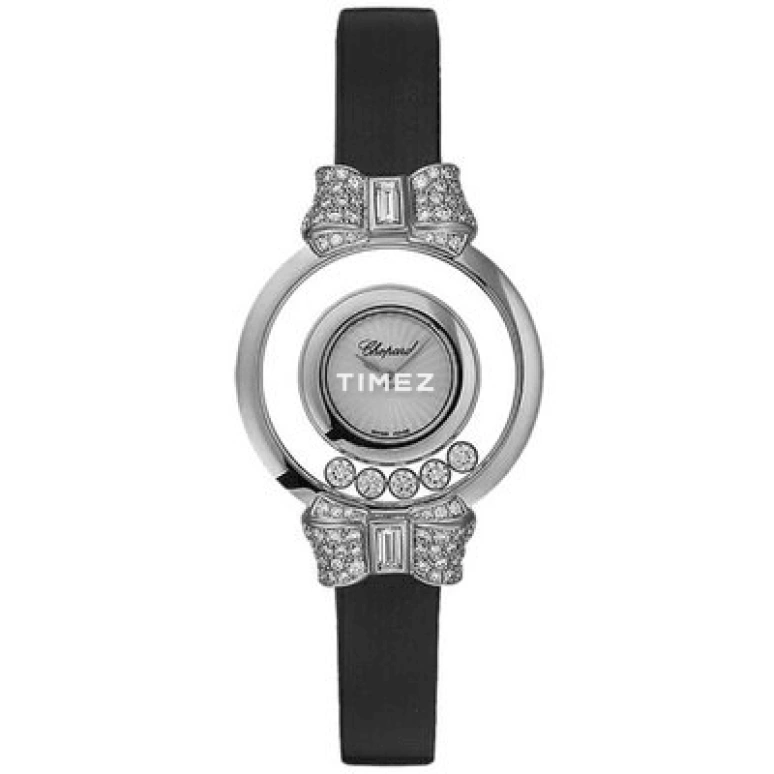 Chopard,Happy Diamonds 25.80mm,25.80mm,White Gold,White,Quartz,Sapphire,Crystal Glass,Round,209425,209425-1001