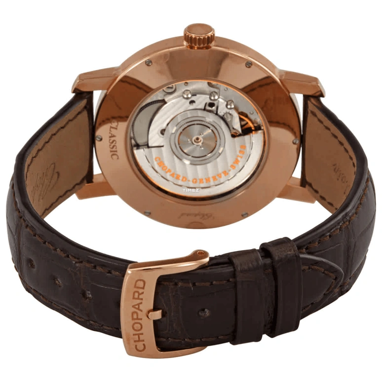 Chopard,Classic 40mm,40mm,Rose Gold,Coffee,Brown,Automatic,Day,Sapphire,Crystal Glass,171278,171278-5007