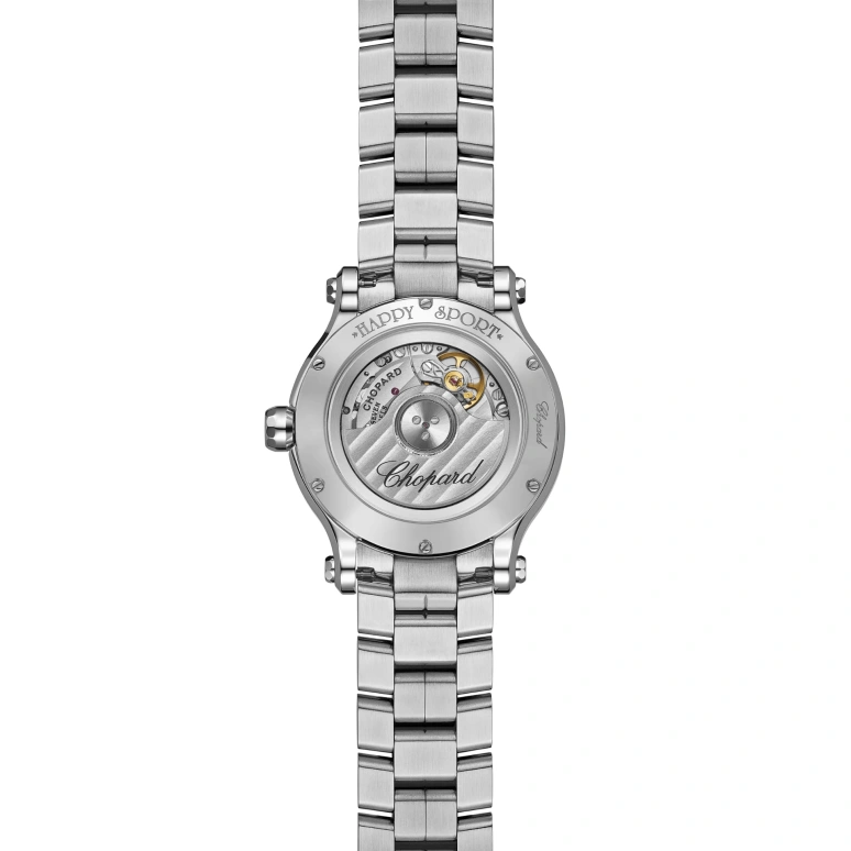 Chopard,Happy Sport 33mm,33mm,Stainless Steel,Ocean Blue,Silver,Blue,Automatic,42hours,In-house Caliber,278608,278608-3002