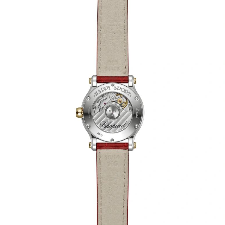 Chopard,Happy Sport 30mm,30mm,Yellow Gold,Stainless Steel,Gold,Automatic,42hours,In-house Caliber,278573,278573-4001