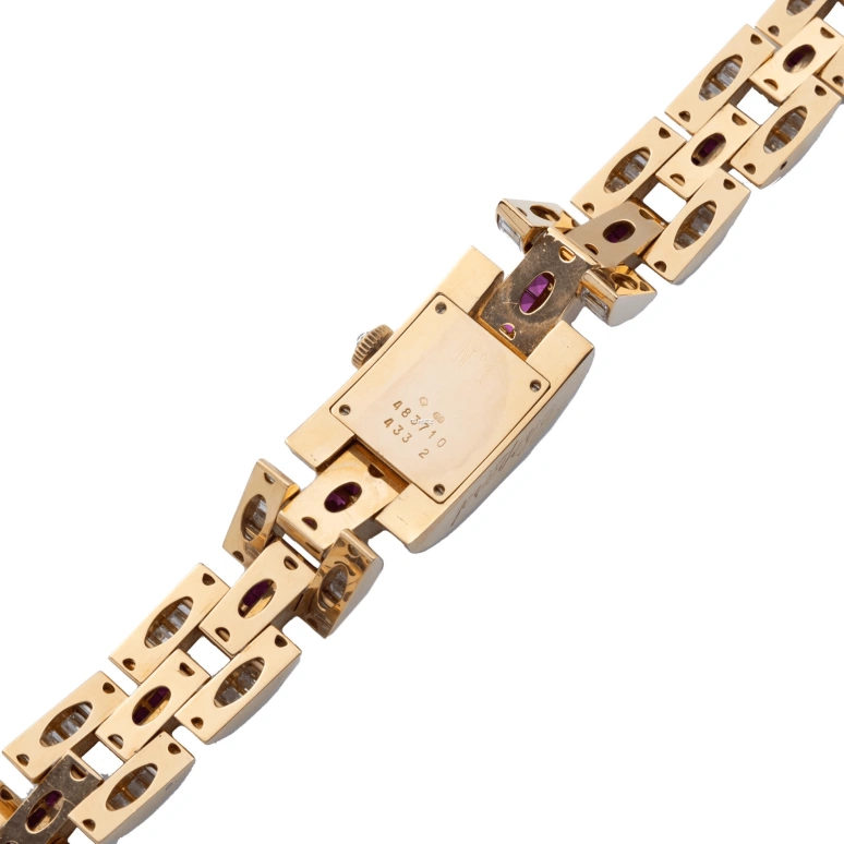 Chopard,La Strada 19mm,19mm,Yellow Gold,Red,Quartz,Rectangular,Gold,433 2,433 2-ruby