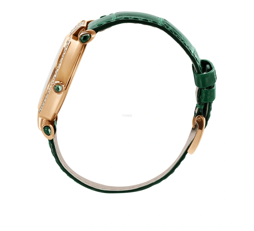Chopard,Happy Sport 36mm,36mm,Rose Gold,Green,Quartz,Day,Sapphire,384221,384221-5015